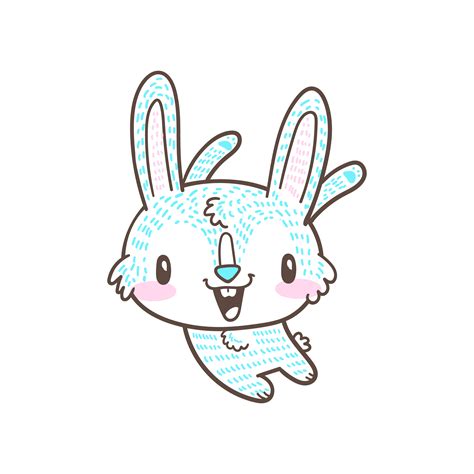 Cute Little Bunny And Rabbit Cartoon Doodle Vector 555989 Vector Art At
