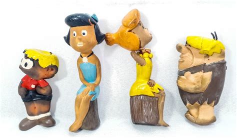 Barney Rubble And His Wife Betty Rubble Character From The Flin Stock