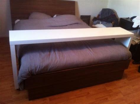 If you are going to build your table to go over the sides of your bed, you will need to measure the width of your bed to make sure that you make the table larger so that it will fit over comfortably. Malm Bij/Bed tafel op wielen. | Bed tafel, Tafel op wielen ...