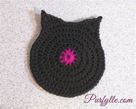 Purfylle Crochet Cat Coasters