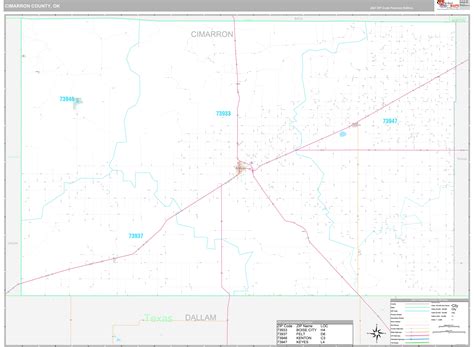 Cimarron County Ok Wall Map Premium Style By Marketmaps