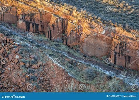 Old Sandstone Quarry At Colorado Foothills Stock Image Image Of
