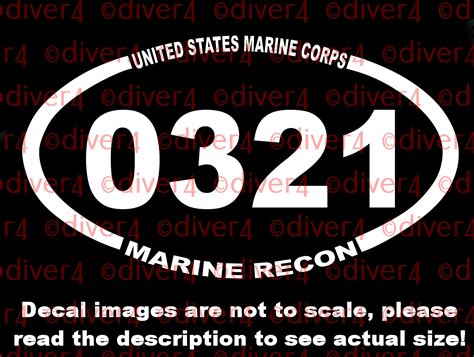 Usmc 0321 Marine Recon Mos Car Truck Van Window Decal Sticker Etsy