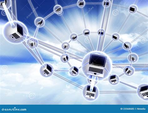 Computer Network Concept Stock Illustration Illustration Of Computer
