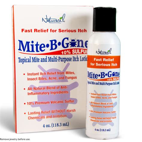Mite B Gone Topical Human Mite Relief Lotion 4oz Naturasil