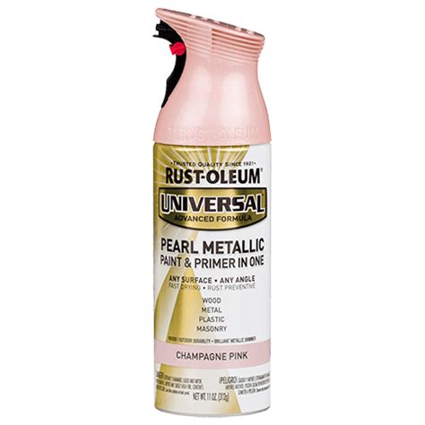 Metallic paints reflect light for a much brighter shine than solids. Rust-Oleum Spray Paint | Universal Pearl Metallic