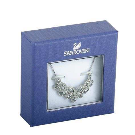 swarovski baron rhodium plated crystal necklace at 1stdibs