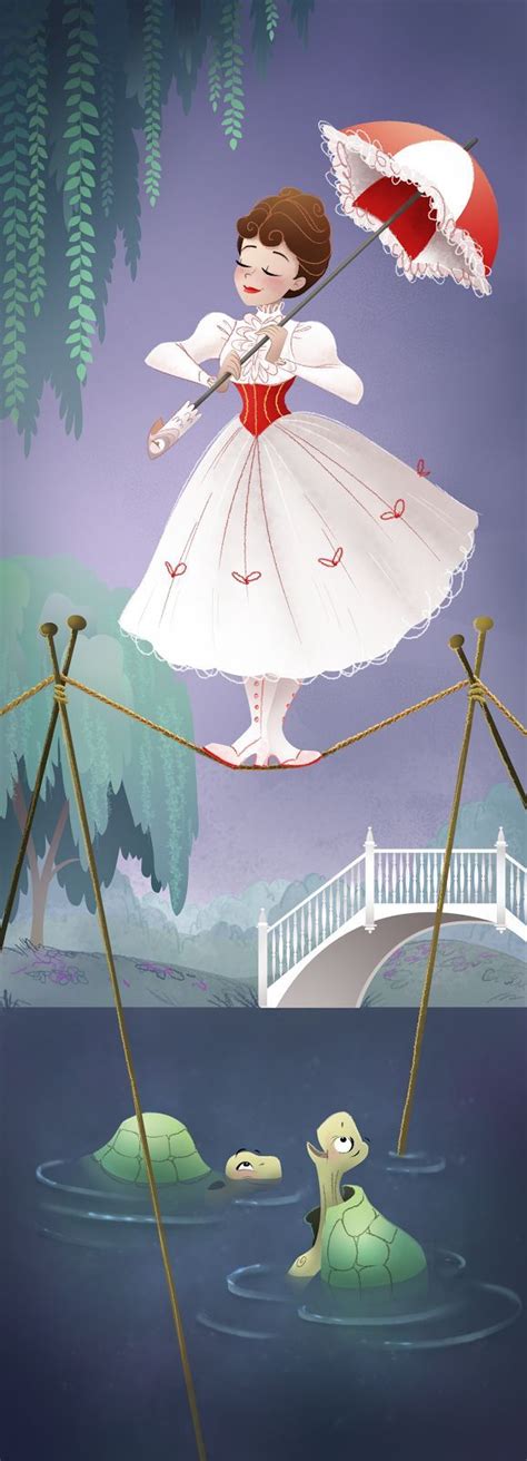 Mary Poppins Tightrope Walker Haunted Mansions Artist Heather Dixon