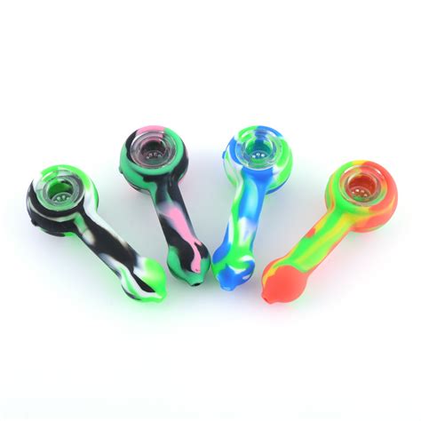 2021 Popular Silicone Smoking Glass Water Pipes Smoke Tobacco Pipe China Silicone Pipe And