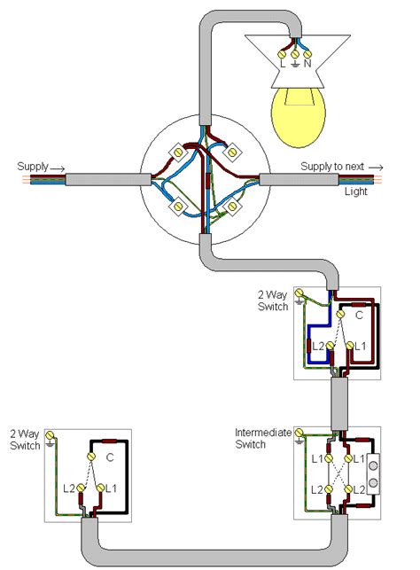 2 Way Intermediate Switch Circuit Diagram