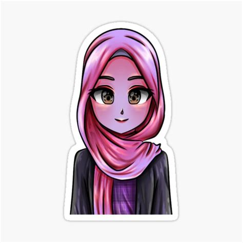 Hijab Girl Sticker By Rinartzshop Redbubble