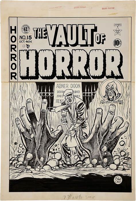 original cover art by johnny craig from the vault of horror 15 published by ec comics october