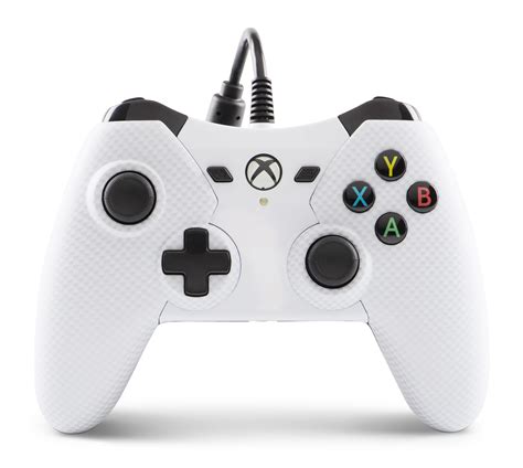 Xbox One White Carbon Fiber Wired Controller Xbox One