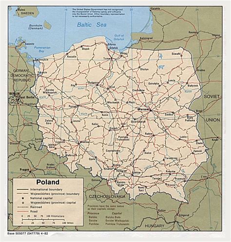 Large Detailed Political Map Of Poland With Cities Highways And