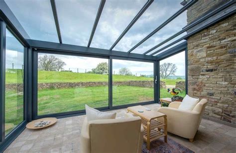 Aluminium Lean To Roof Used To Create A Bright And Airy Conservatory In