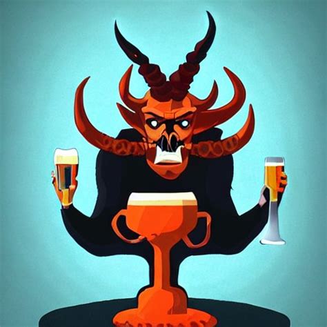 Runwaymlstable Diffusion V1 5 · Satan Drinking A Beer In The Style Of
