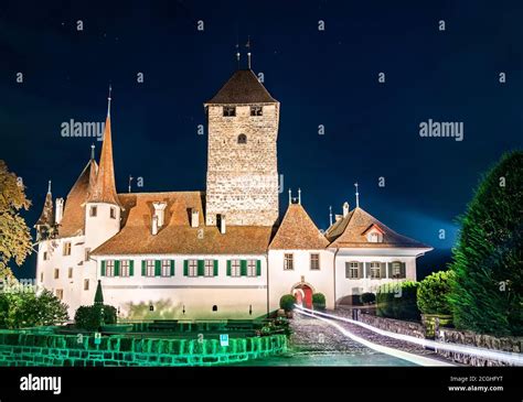 Spiez Castle In Switzerland Stock Photo Alamy