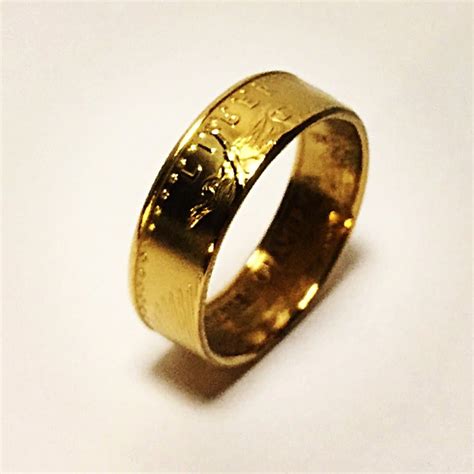 American Gold Eagle Coin Ring 12 Oz