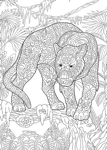Black panther coloring pages pdf to print for kids pictures coloring is a form of creativity activity, where children are invited to give one or several color scratches on a shape or pattern of. Kleurplaat Van De Black Panther Stockvectorkunst en meer ...