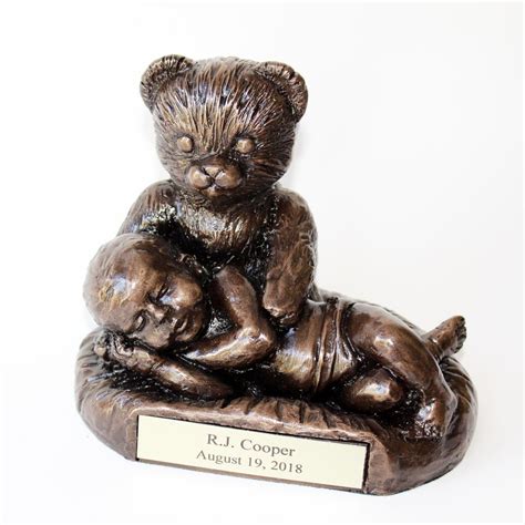 Why not send a personalised gift that he'll really love from our collection of notebooks and notecards. Personalised Bronze Christening Bear and Boy ☘ Totally ...