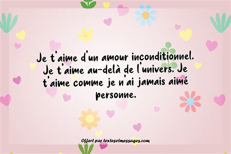 Je Taime Dun Amour Inconditionnel Messages De Déclaration Damour