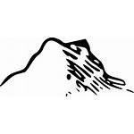 Mountain Clipart Icon Map Clip Vector Silhouette