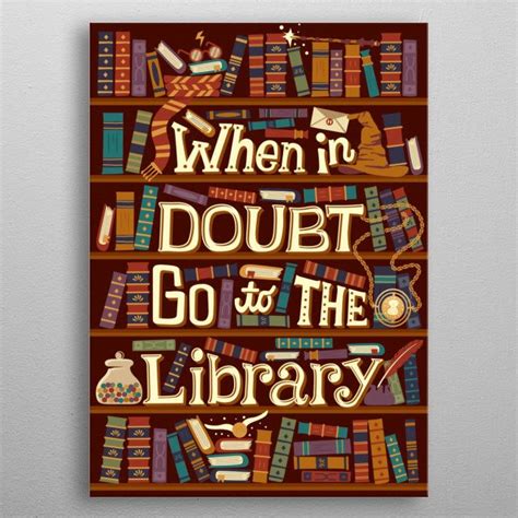 Go To The Library Poster By Risa Rodil Displate Library Posters