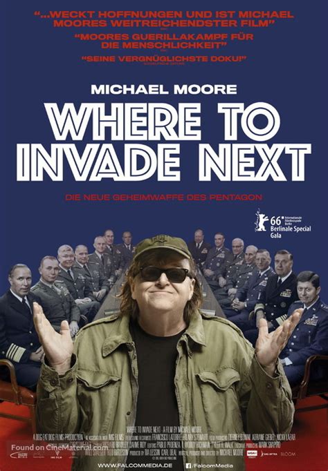 Where To Invade Next 2015 German Movie Poster
