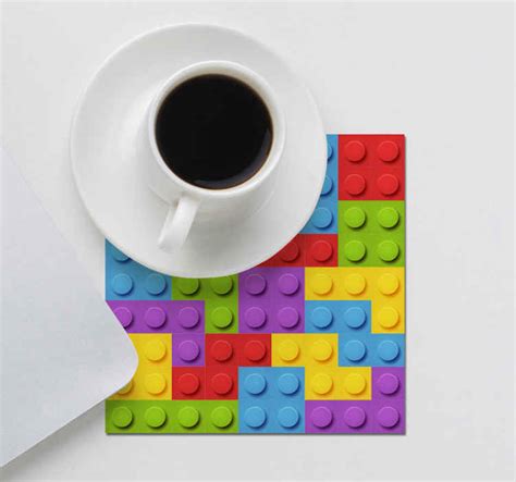 Toy Blocks Texture Geek Coasters Tenstickers