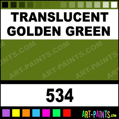 Translucent Golden Green Schmincke Oil Paints 534 Translucent