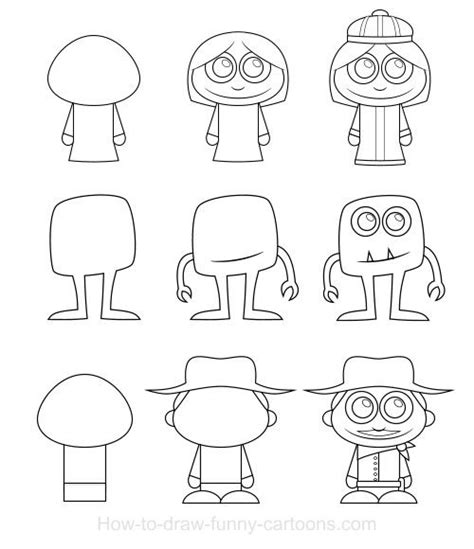 Show Me How To Draw Cartoon Characters How To Draw Cartoons Characters