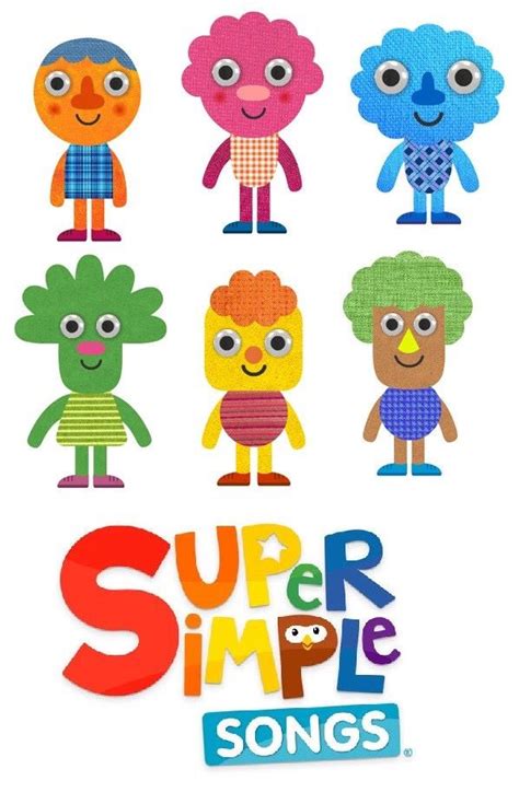 The Super Simple Song Book Is Designed To Look Like Cartoon Characters