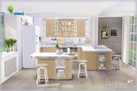 Sims 4 Ccs The Best Kitchen By Simcredibledesign