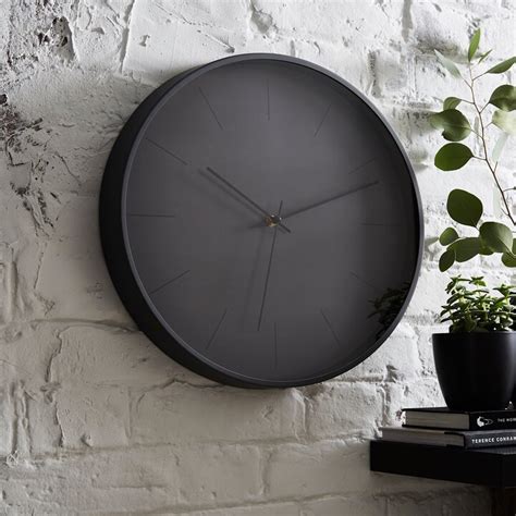 Dunelm Indoor Outdoor Aluminium Pewter Clock 40cm Dark Grey Shopstyle