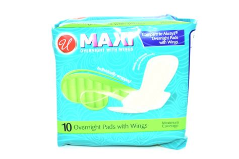 Maxi Overnight Pads With Wings 10 Ct Marketcol Feminine Wipes