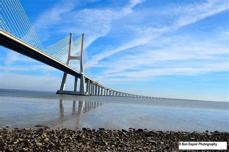 Longest Bridge In Europe Vasco Da Gama Bridge Lisbon Portugal Europe