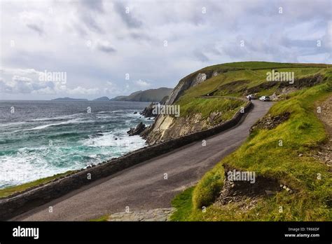 Road A The Rocky Coast Of Dingle Peninsula Ring Of Kerry Ireland