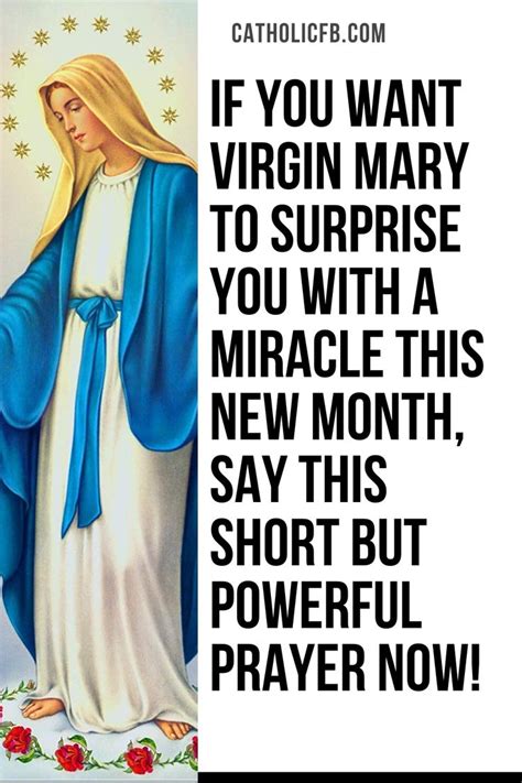 If You Want Virgin Mary To Surprise You With A Miracle This New Month Then Say This Powerful