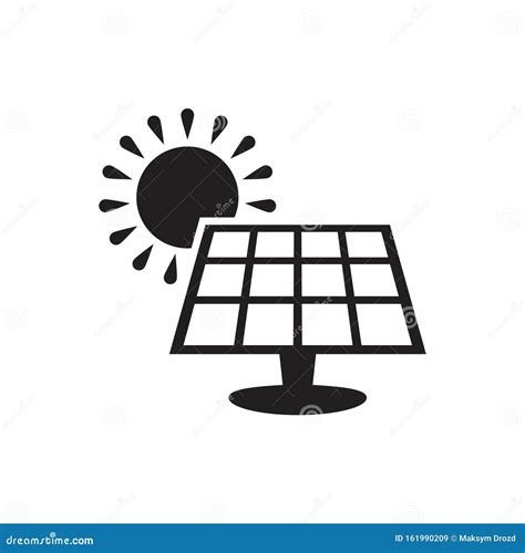 Solar Panel Icon Vector Isolated Solar Energy Panel Stock Vector