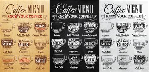 Coffee Menu Typographic Elements Vector Free Download Vectorpicfree