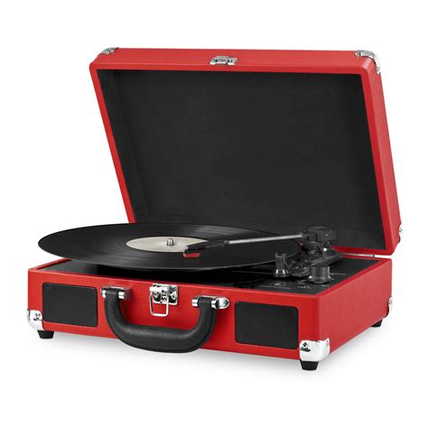 Victrola Vsc 550bt Red Portable Suitcase Record Player With Bluetooth