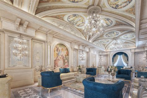 Classic French Style Salon Interior - 3D Model | FlippedNormals