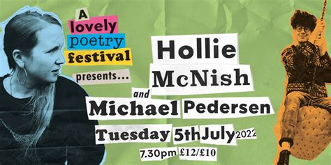 A Lovely Poetry Festival Presents Hollie Mcnish And Michael Pedersen — Michael Pedersen 💜