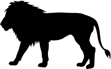 African Lion Silhouette Free Vector Silhouettes Creazilla