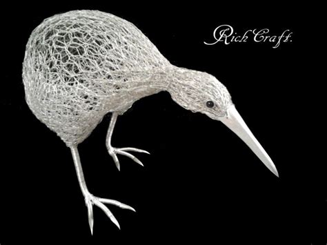 What makes a bronze statue an original work of art? Kiwi sculpture | Wire sculpture, Sculpture projects, Baby kiwi