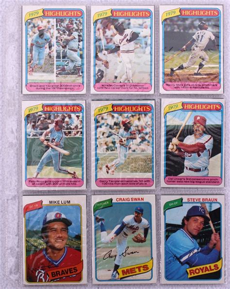 Most cards are worth a lot less, though. 1980 Topps Complete Set of (726) Baseball Cards with #482 Rickey Henderson RC, #580 Nolan Ryan ...
