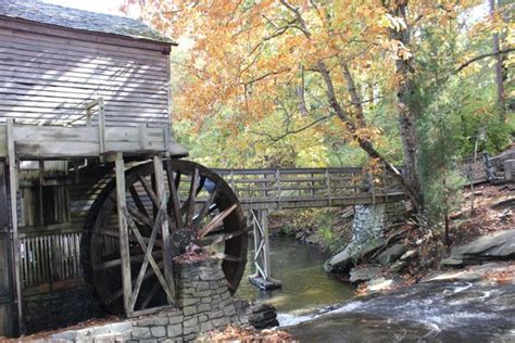 Stone Mountain Park Grist Mill In Autumn Georgia Old