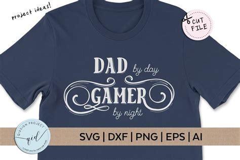 Download SVG fathers day, Dad by day Gamer by night (685758) | Cut Files | Design Bundles