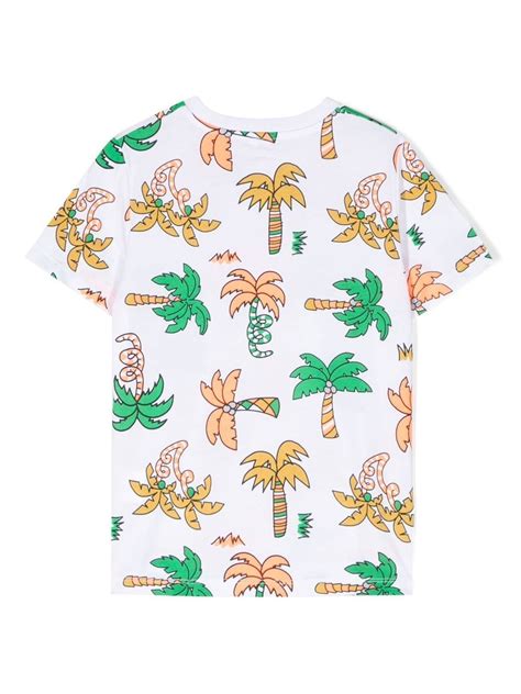 Stella Mccartney Kids Palm Tree Print Cotton T Shirt Farfetch