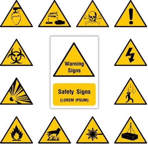 Yellow With Black Warning Sign Vector Uidownload